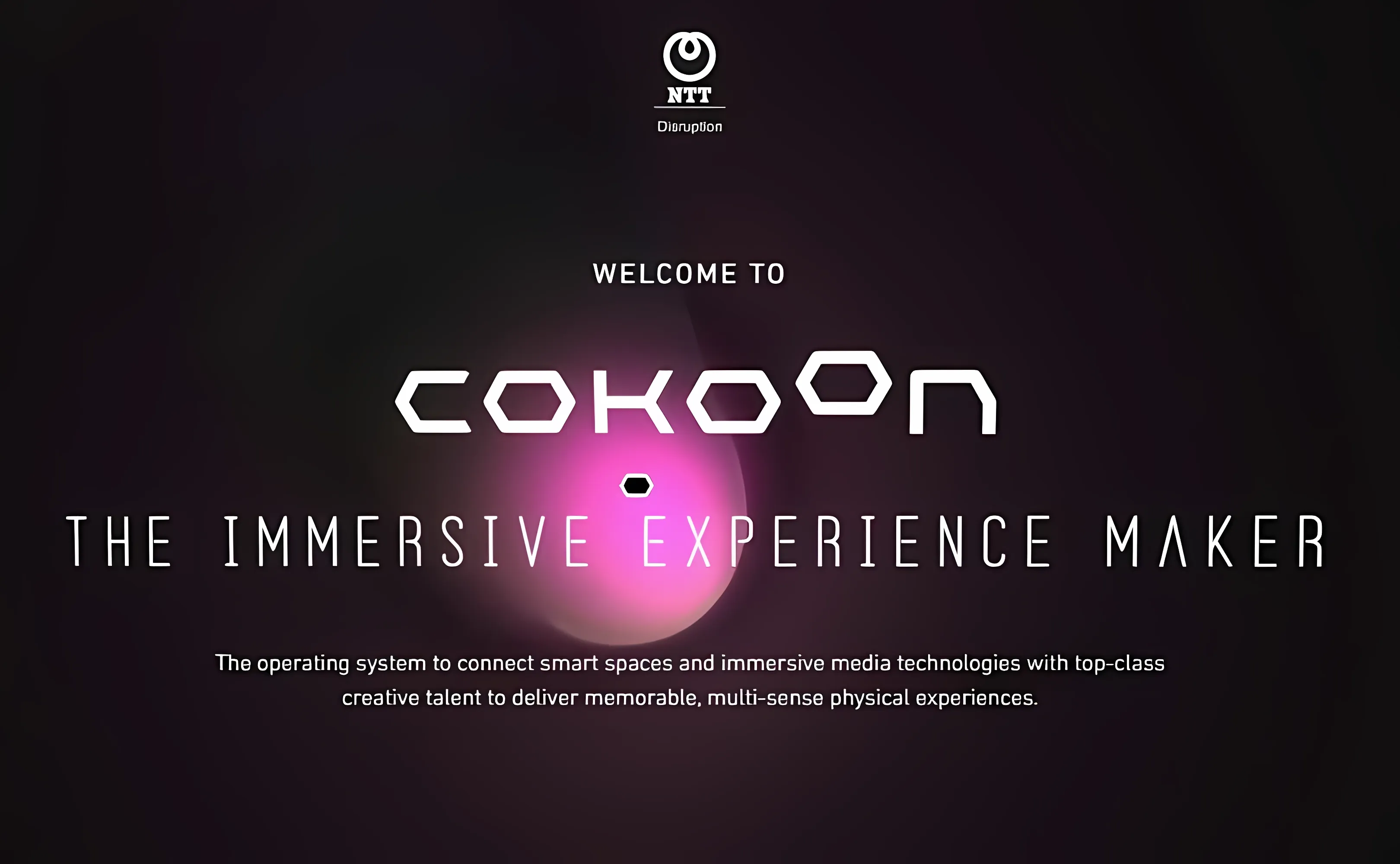 Cokoon project Full-fetched anamorphic interactive THREE.js app designed for NTT Cookon Inmesirve Experience Space 